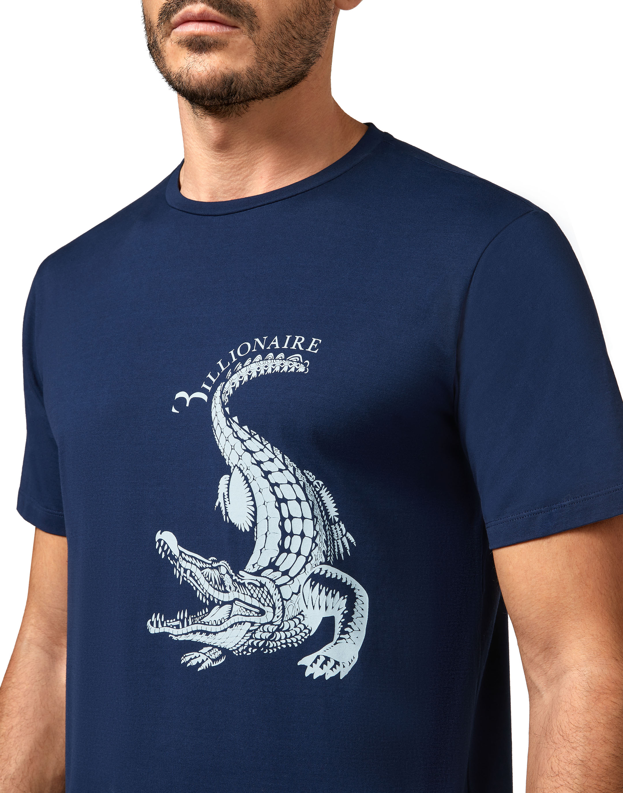 T-shirt Round Neck SS print Crocodile Billionaire